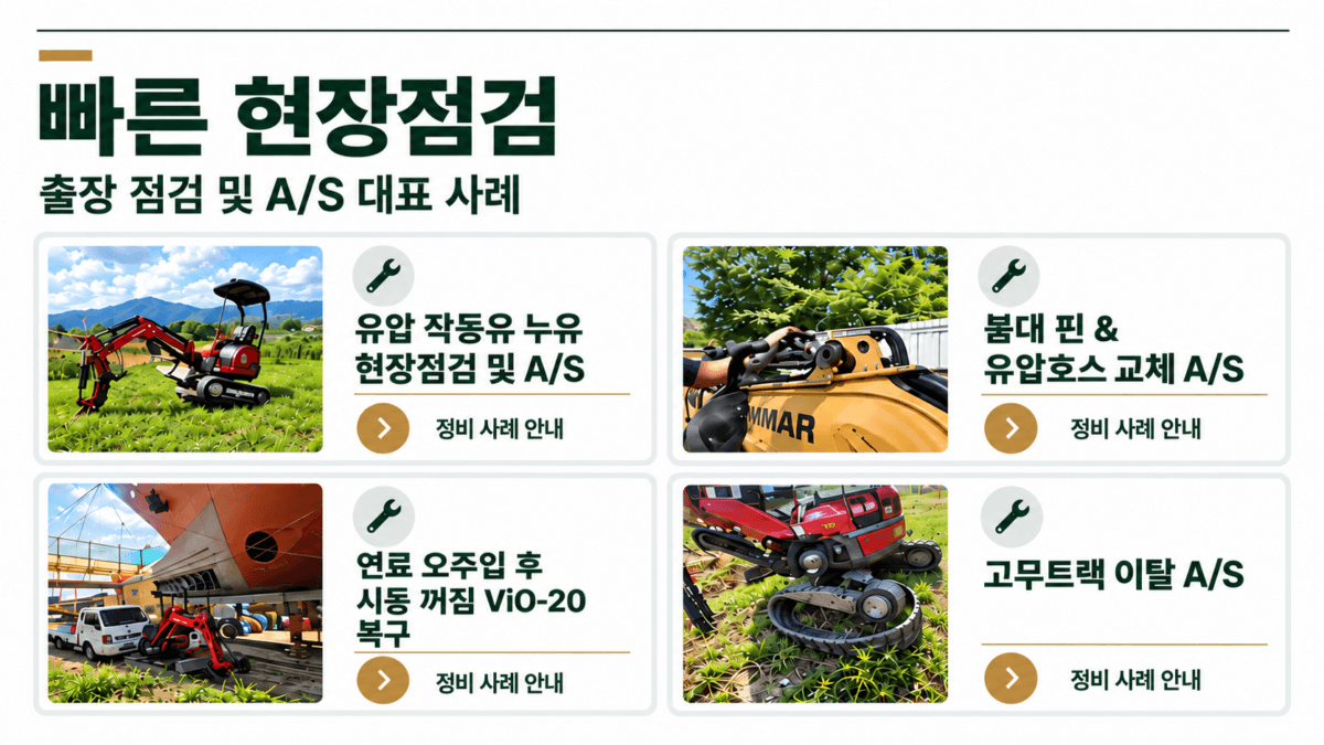 유압 작동유 누유 현장점검 사례